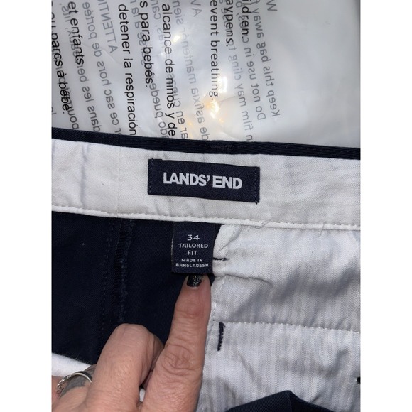 Lands‎ End Men's Pants Size 34 Bundle Blue & khaki Pants 100%cotton - Picture 7 of 11